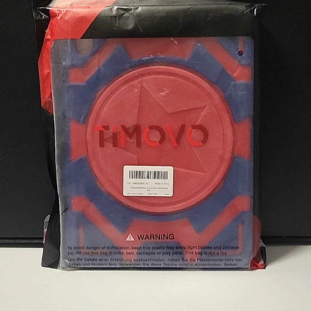 Red and Blue Shock-Proof iPad Case 10th Generation 2022